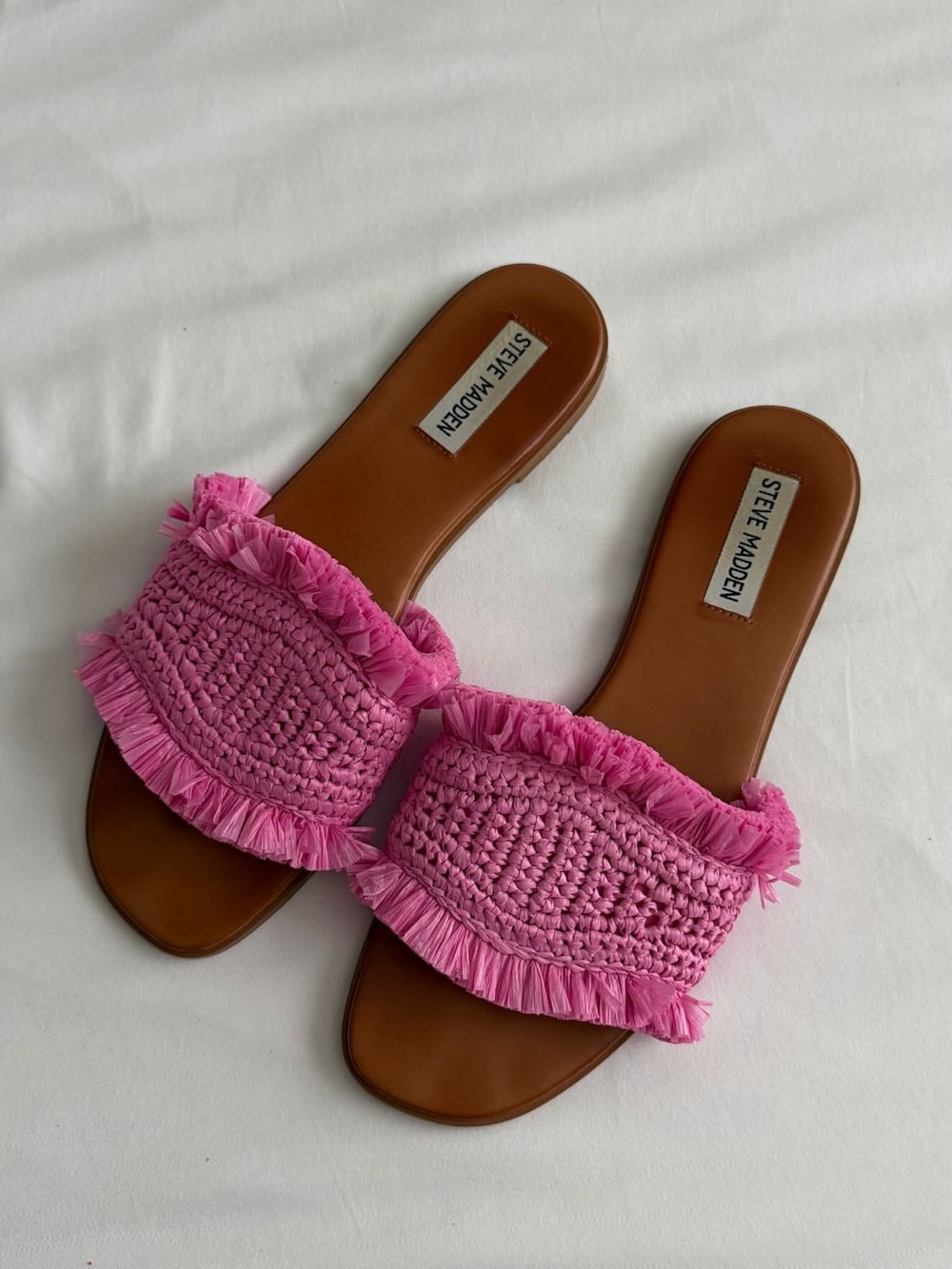 Flat Raffia pink STEVE MADDEN